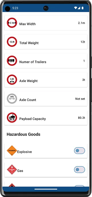 CargoTour truck navigation on a phone